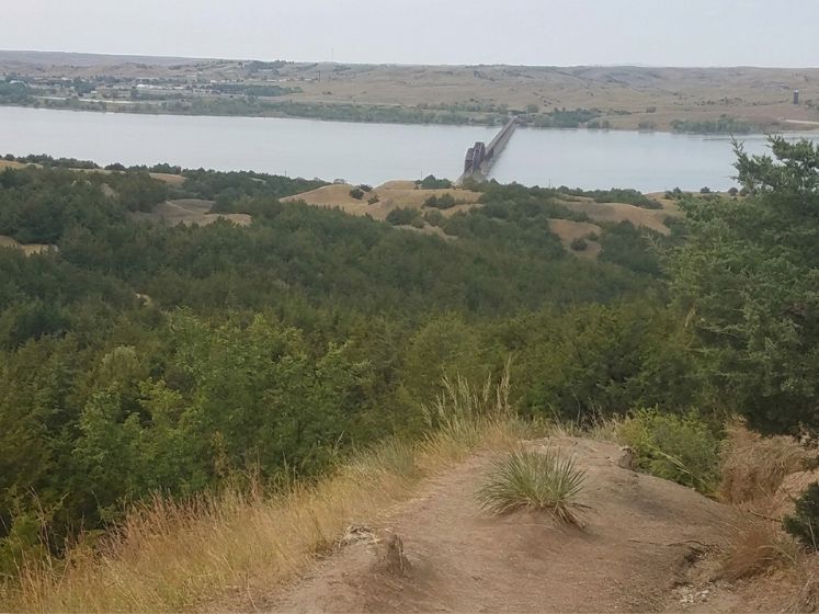 Elliott and family overlooking the Missouri River in South Dakota